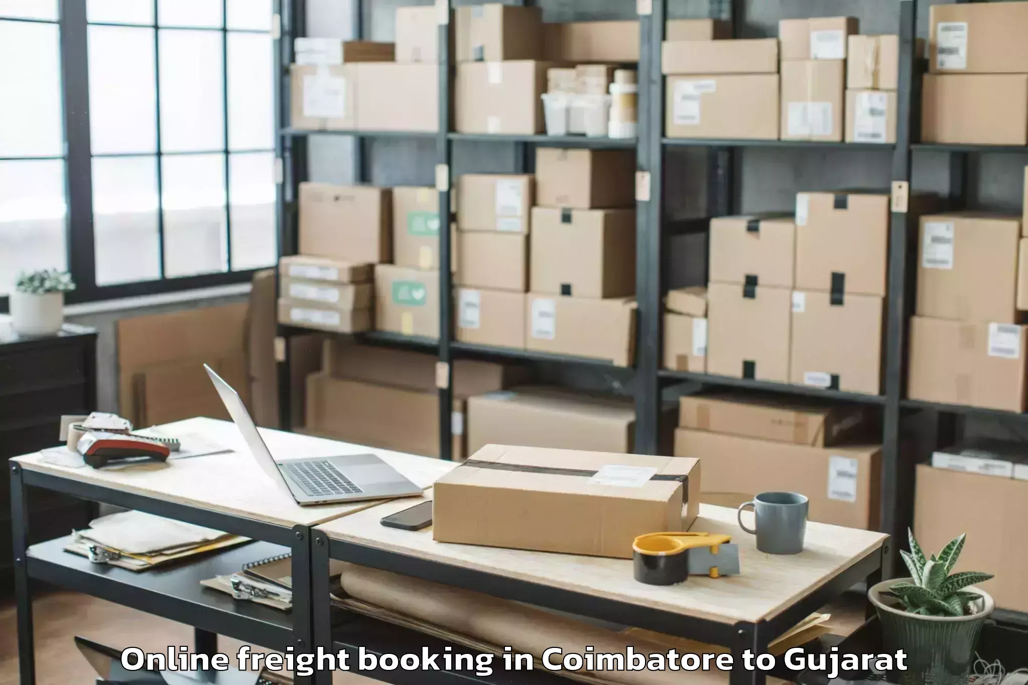 Leading Coimbatore to Unjha Online Freight Booking Provider